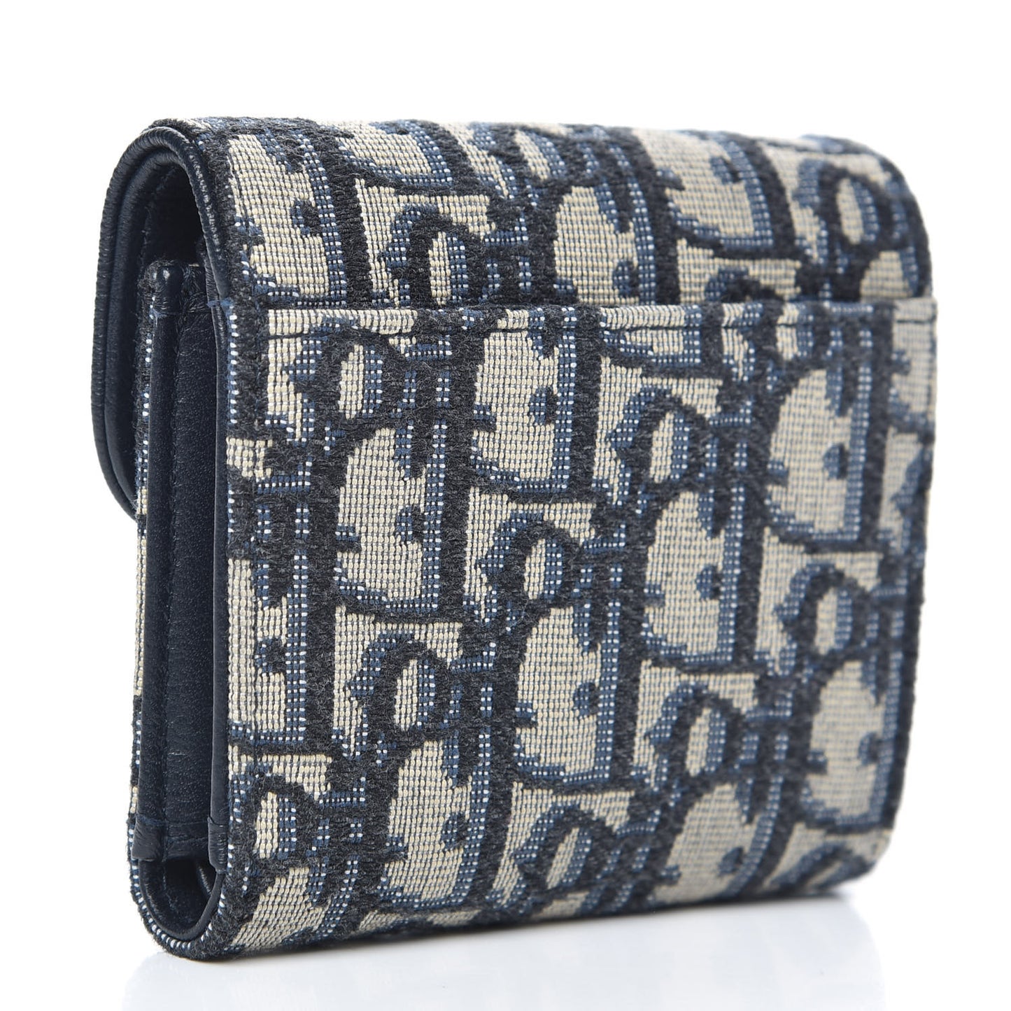 Oblique Saddle Lotus Wallet Blue
