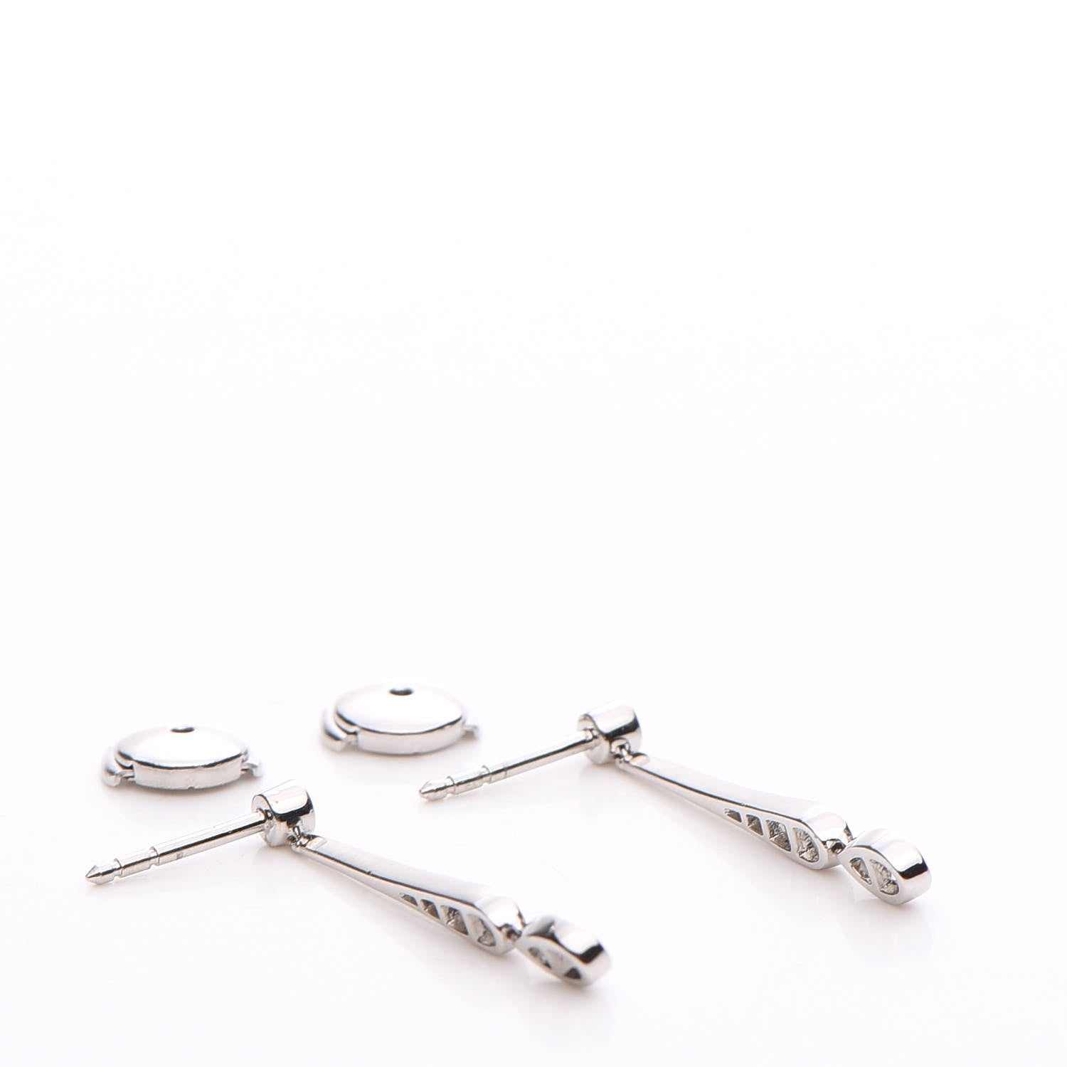 Tiffany Platinum Diamond Jazz Drop Earrings 3 of 6