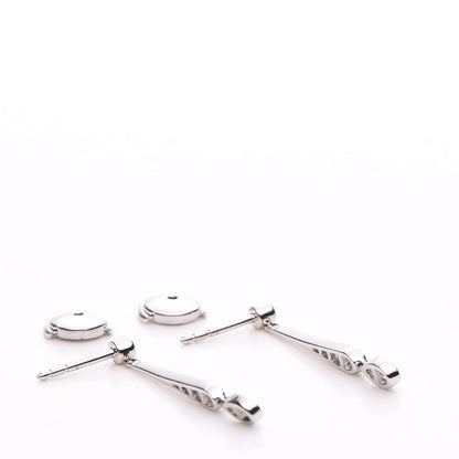 Tiffany Platinum Diamond Jazz Drop Earrings 3 of 6