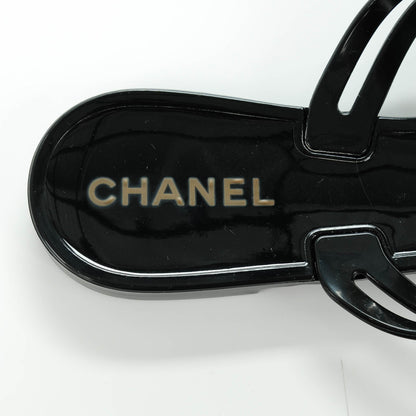 Chanel Jelly Camellia Thong Sandals 38 Black Ivory 13 of 16