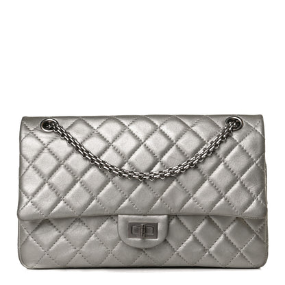 Chanel Metallic Aged Calfskin Quilted 2.55 Reissue 226 Flap Silver 1 of 15