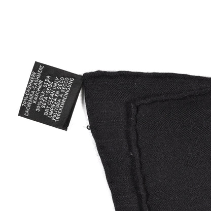 Hermes Cashmere Silk Sous L'Egide De Mars Shawl 140 Black Rouge Multicolor 6 of 6