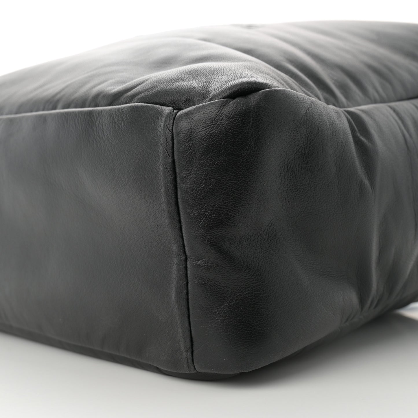 Lambskin Large Ryan Puffer Bag Black