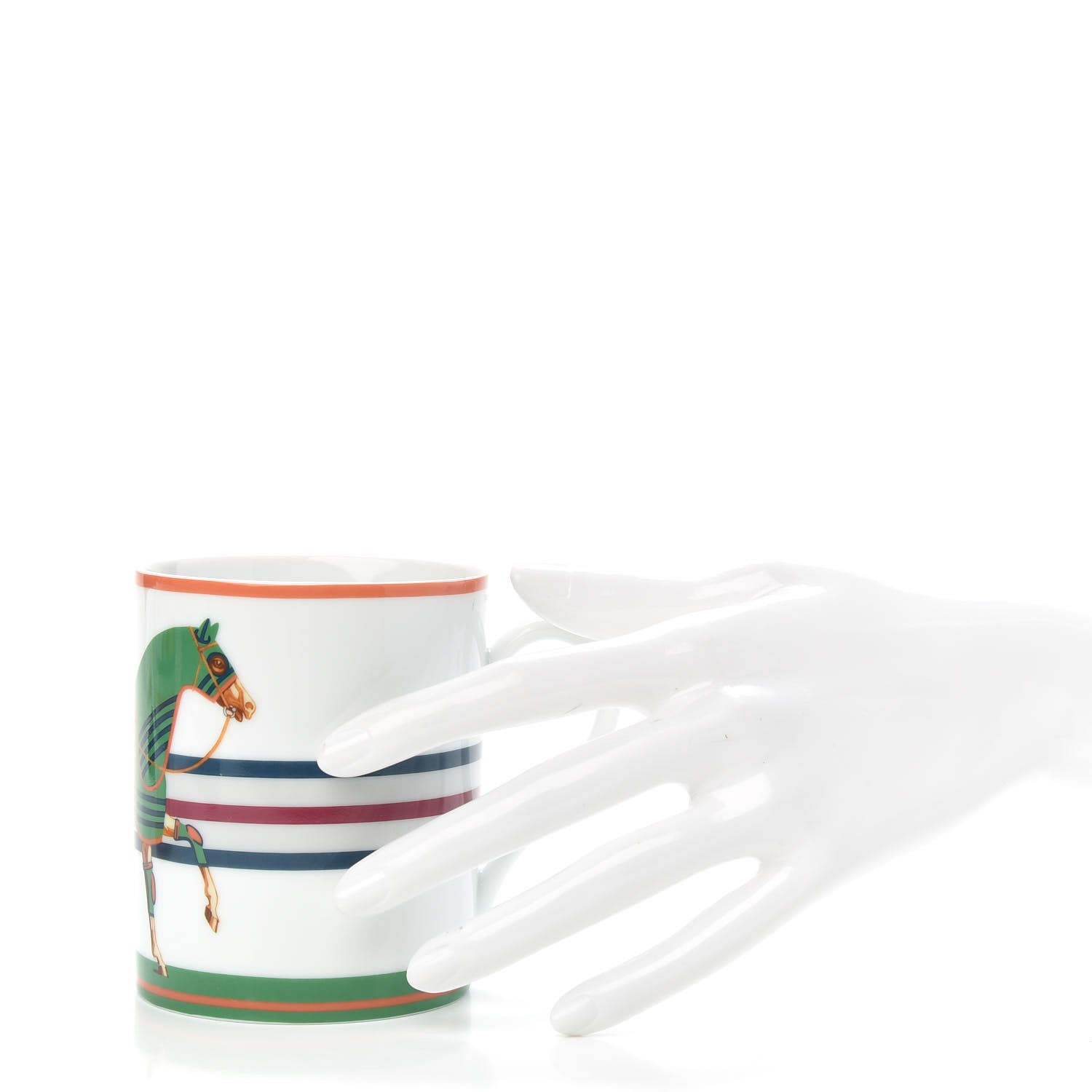 Hermes Porcelain Cheval A La Couverture Mug Set of 2 2 of 6