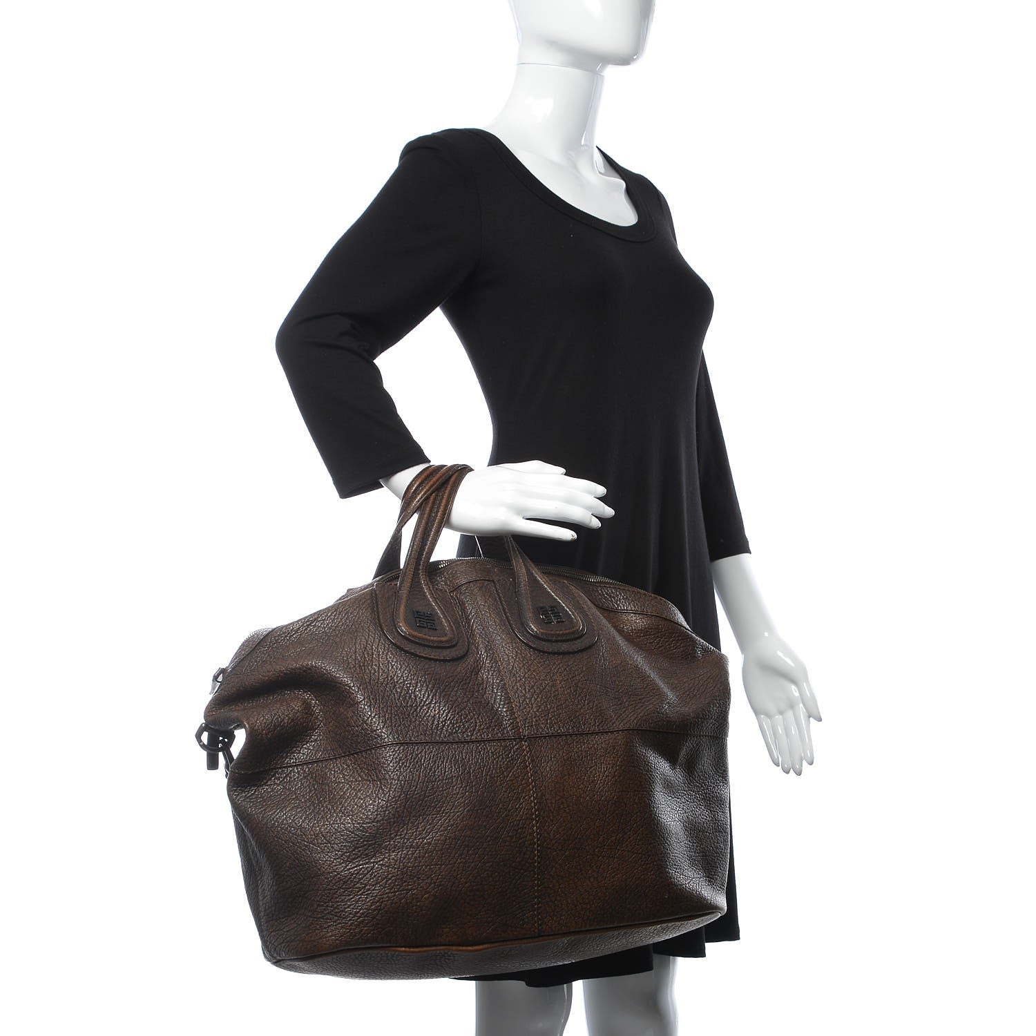 Givenchy Pebbled Calfskin Large Corset Chain Nightingale Brown 3 of 10