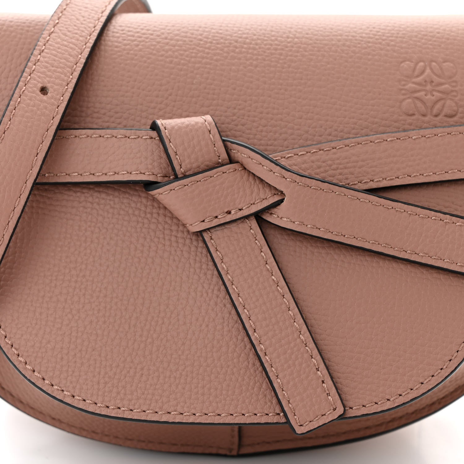 Loewe Grained Calfskin Mini Gate Crossbody Bag Dark Blush 8 of 10