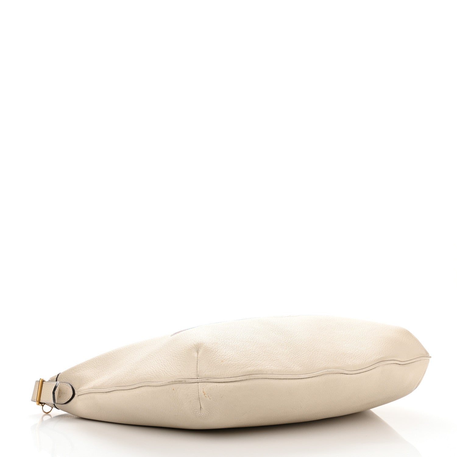 Gucci Grained Calfskin Logo Half Moon Hobo White 4 of 16
