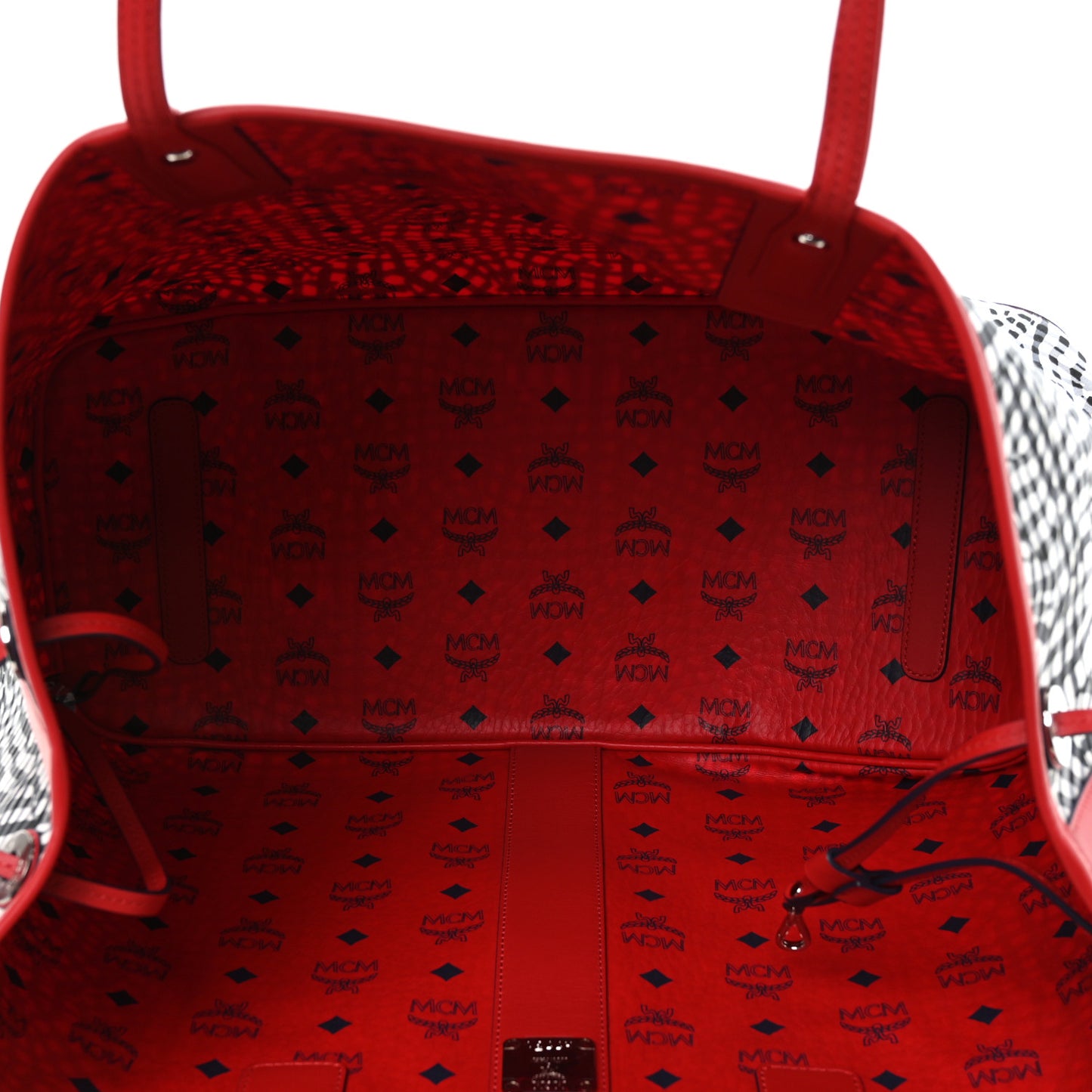 Visetos Large Liz Reversible Shopper Tote Candy Red