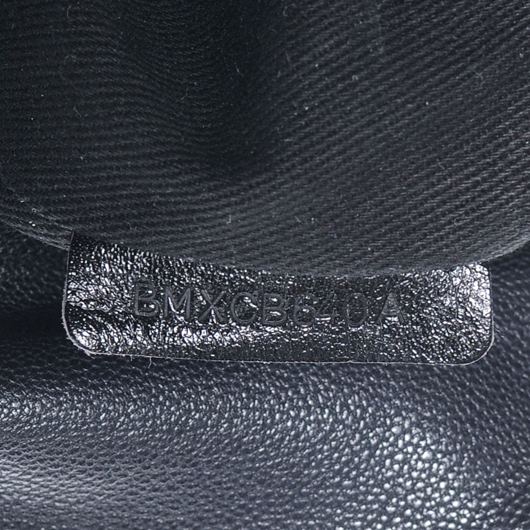 Leather Catch Satchel Black