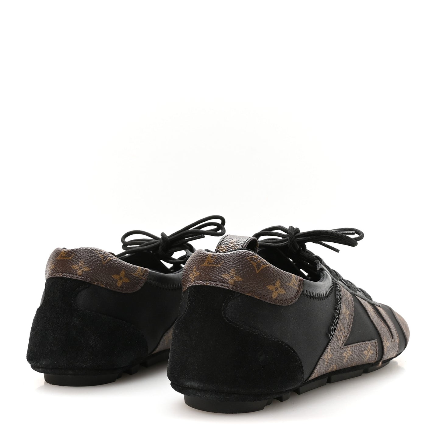 Monogram Calfskin Womens LV Sneakerina 40 Black
