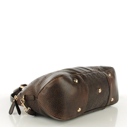 Gucci Guccissima Medium Cathrine Dome Satchel Dark Brown 4 of 7