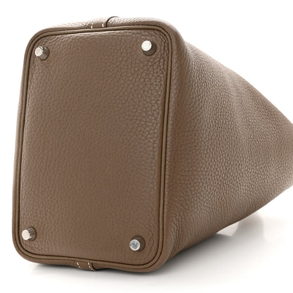 Hermes Taurillon Clemence Picotin Lock 18 PM Etoupe 9 of 10