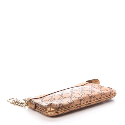Gucci Metallic Guccissima Heart Chain Pochette Bronze 4 of 10