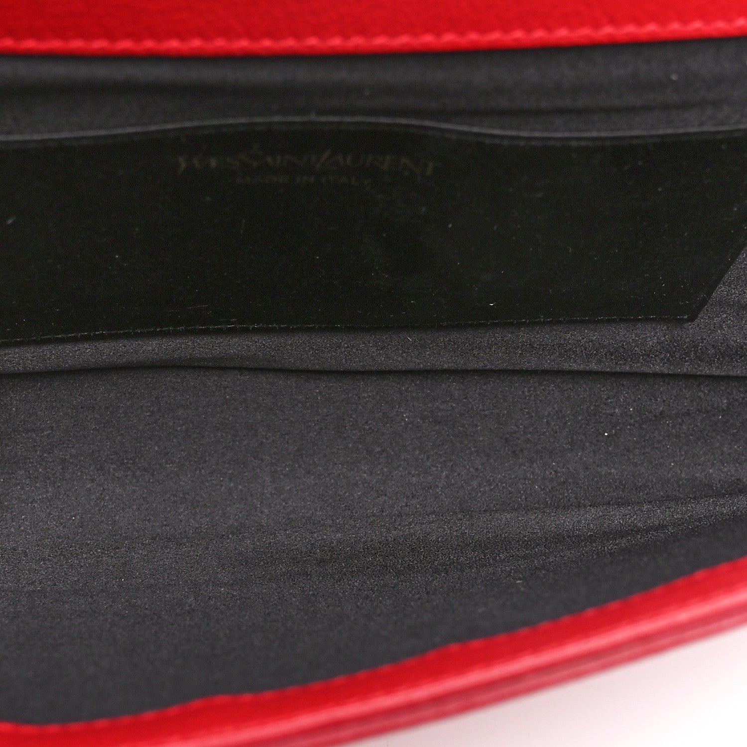 Saint Laurent Calfskin Monogram Large Belle De Jour Clutch Red 5 of 9