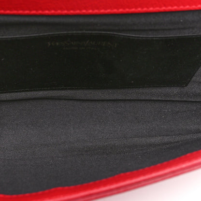 Saint Laurent Calfskin Monogram Large Belle De Jour Clutch Red 5 of 9