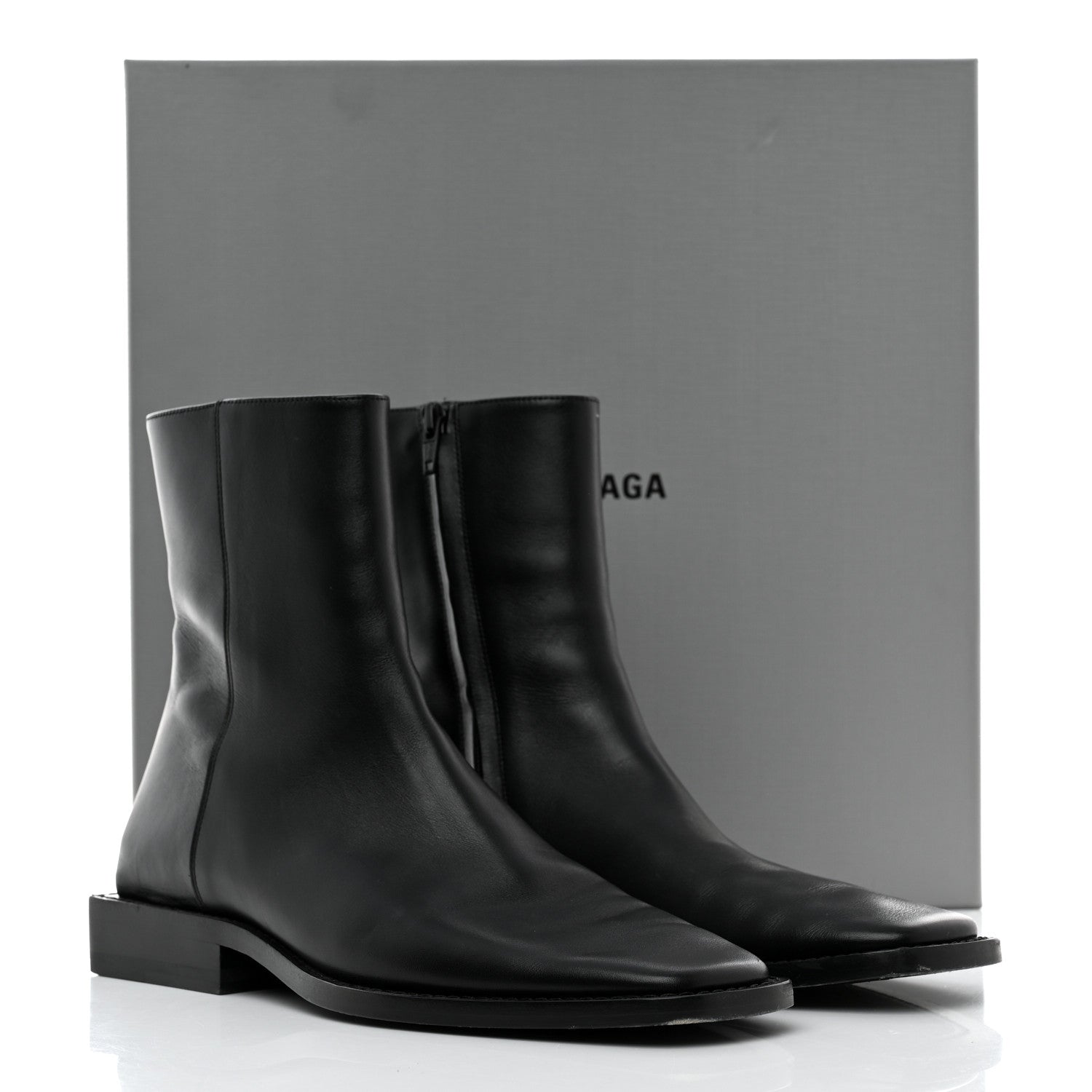 Balenciaga Calfskin Mens Soft Rim Ankle Booties 40.5 Black 9 of 9