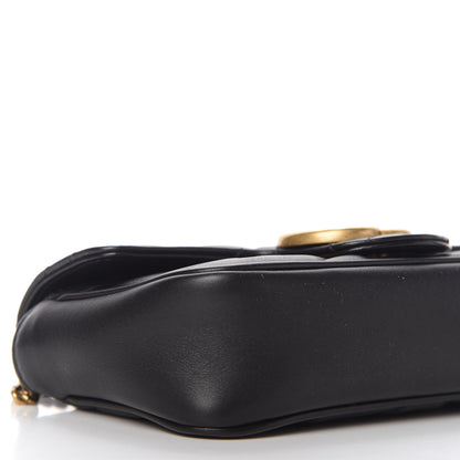 Gucci Calfskin Matelasse Super Mini GG Marmont Shoulder Bag Black 6 of 10