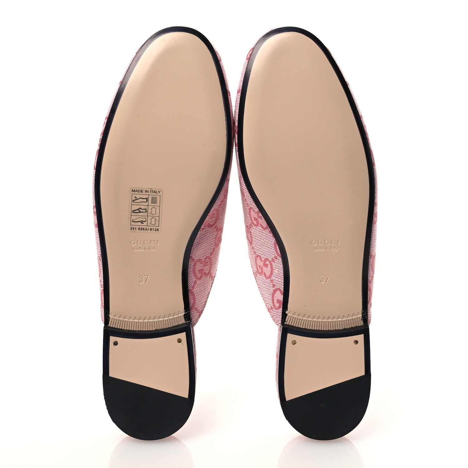 Gucci Canvas GG Monogram Nappa Womens Princetown Slippers 37 Cotton Candy Dark Cotton Candy Wild Rose 6 of 10