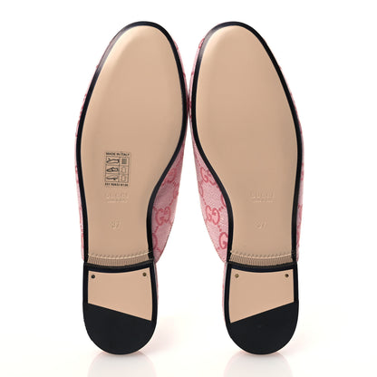 Gucci Canvas GG Monogram Nappa Womens Princetown Slippers 37 Cotton Candy Dark Cotton Candy Wild Rose 6 of 10