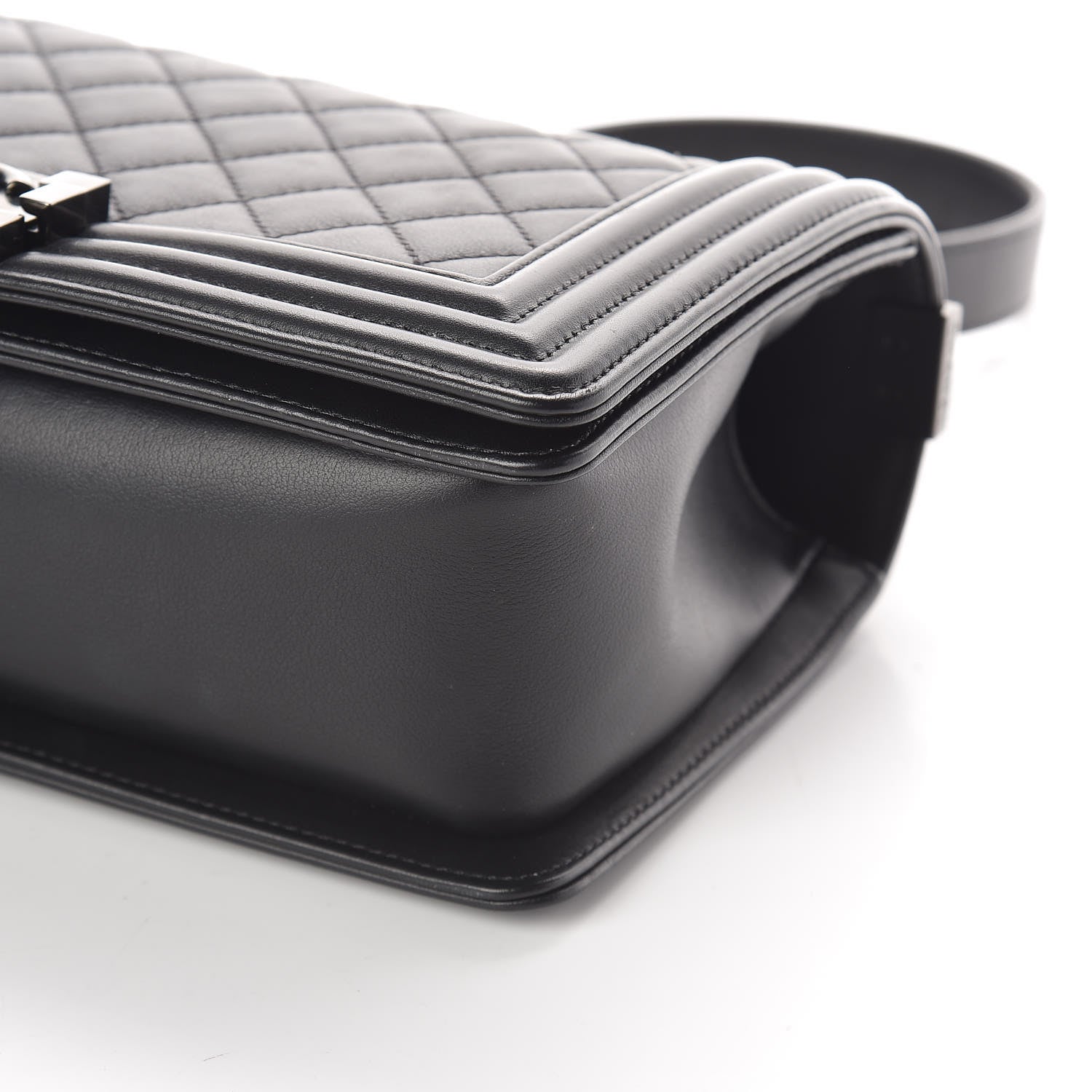 Chanel Calfskin Quilted Medium Boy Flap So Black 9 of 10