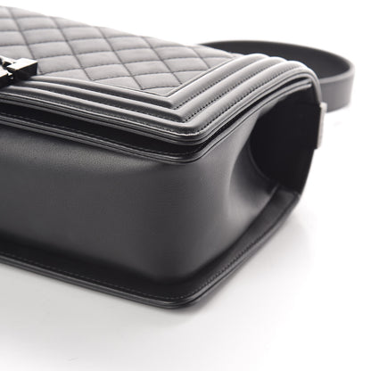 Chanel Calfskin Quilted Medium Boy Flap So Black 9 of 10