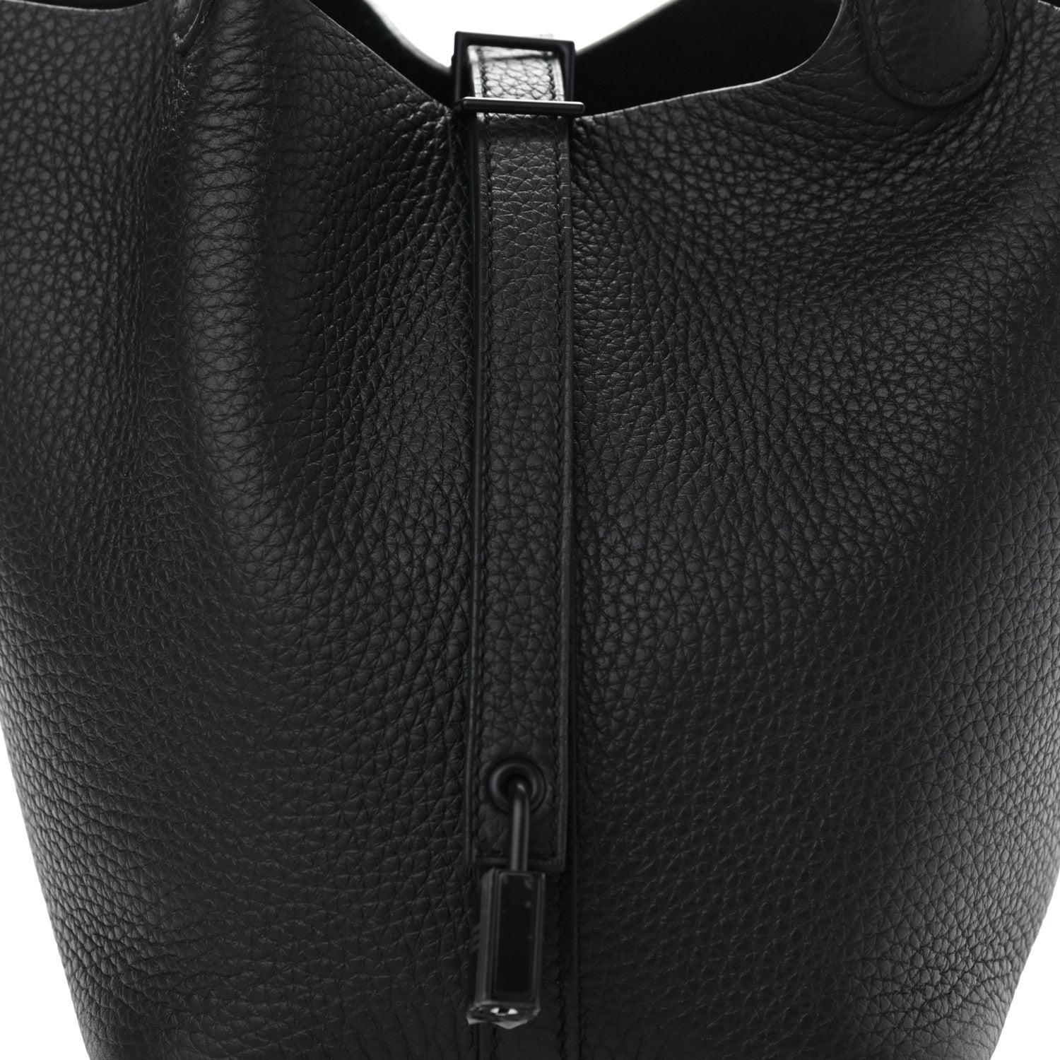 Hermes Taurillon Clemence Monochrome Picotin Lock 18 PM Black 8 of 11