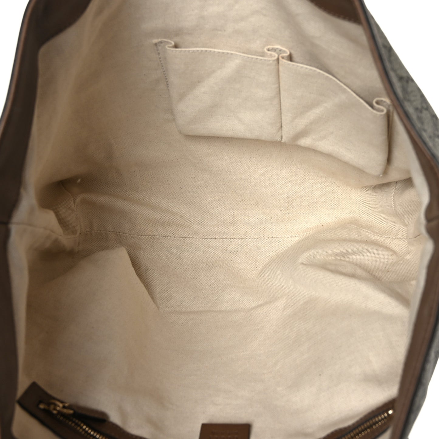 GG Supreme Monogram Medium Nice Tote Brown