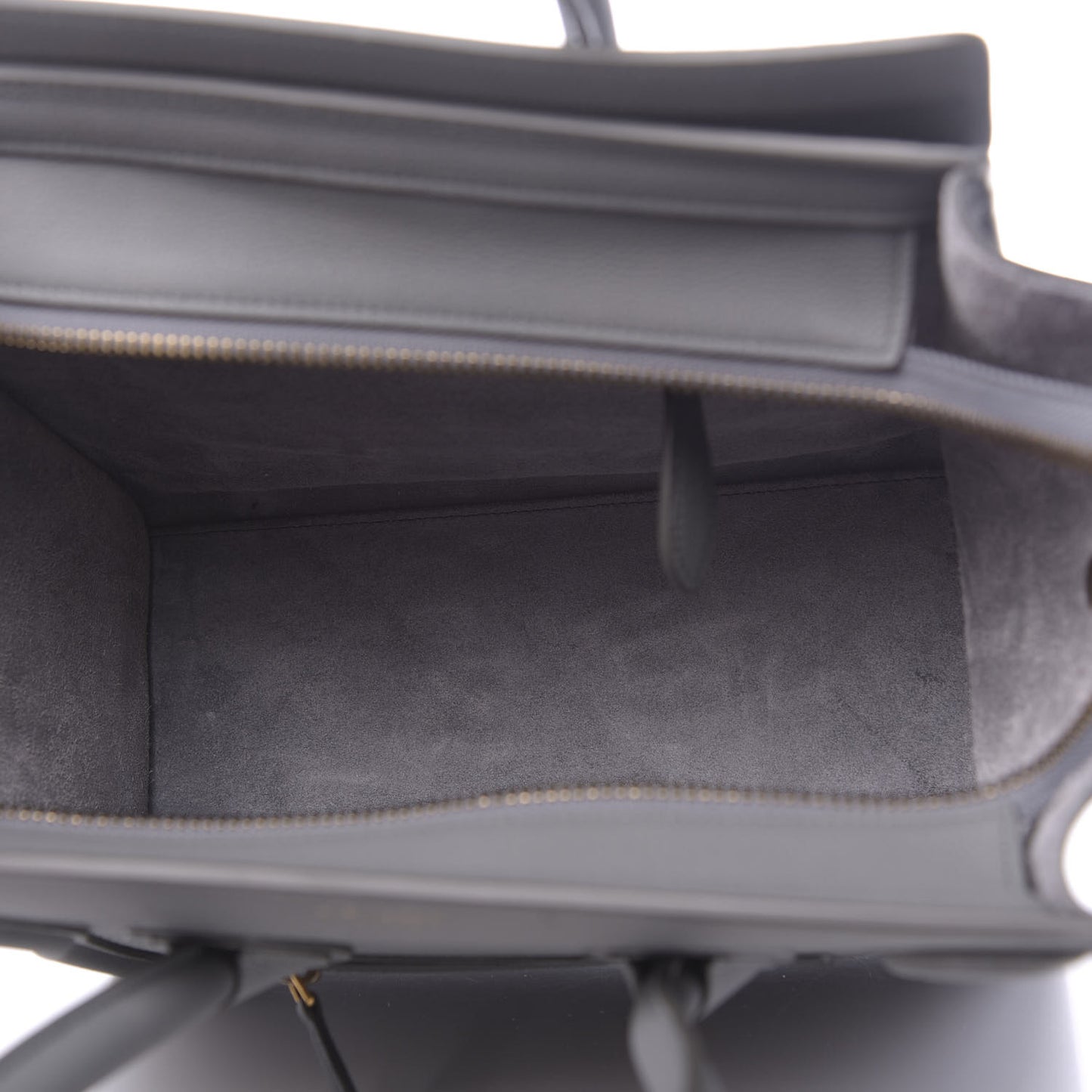 Baby Drummed Calfskin Micro Luggage Kohl
