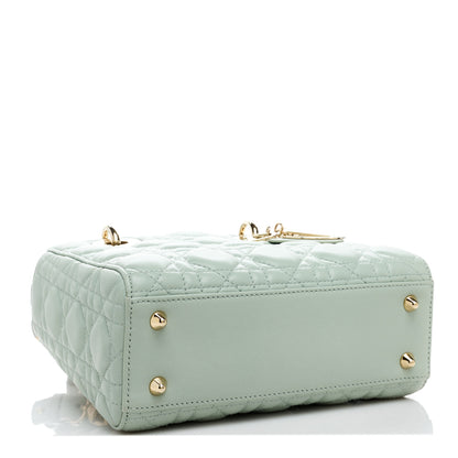 Christian Dior Lambskin Cannage Small Lucky Badges My Lady Dior Green 4 of 11