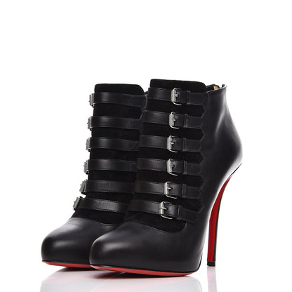 Christian Louboutin Calfskin Veau Velours Attroupa 120 Booties 39.5 Black 3 of 7