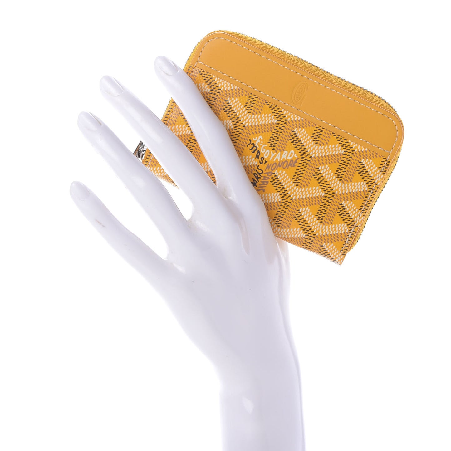 Goyardine Compact Wallet Yellow