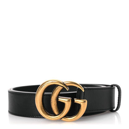 Gucci Calfskin Double G 30mm Belt 90 36 Black 1 of 9