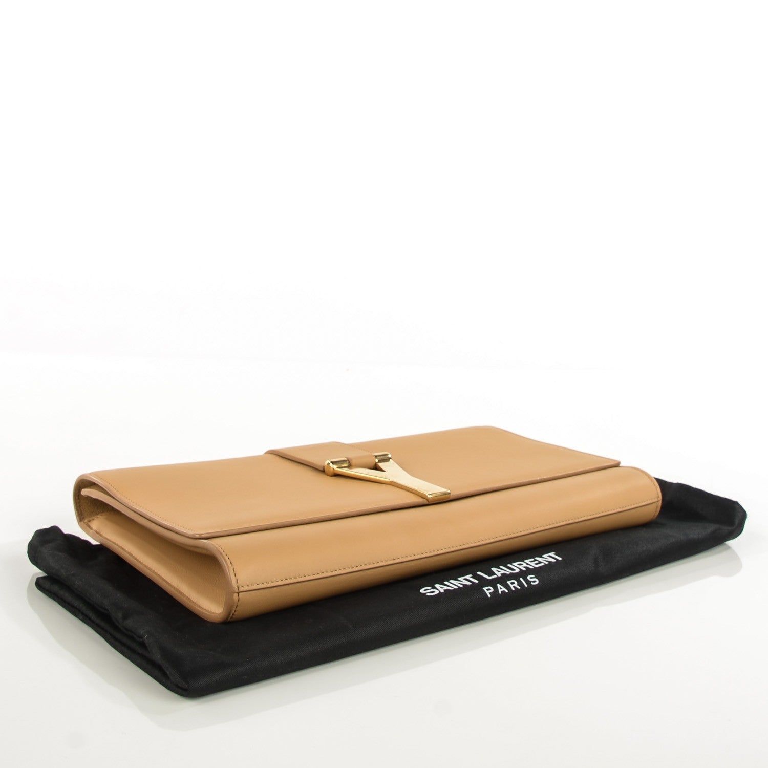 Saint Laurent Calfskin Y Ligne Clutch Natural 7 of 10