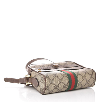 Gucci GG Supreme Monogram Web Mini Ophidia Shoulder Bag Brown 4 of 8