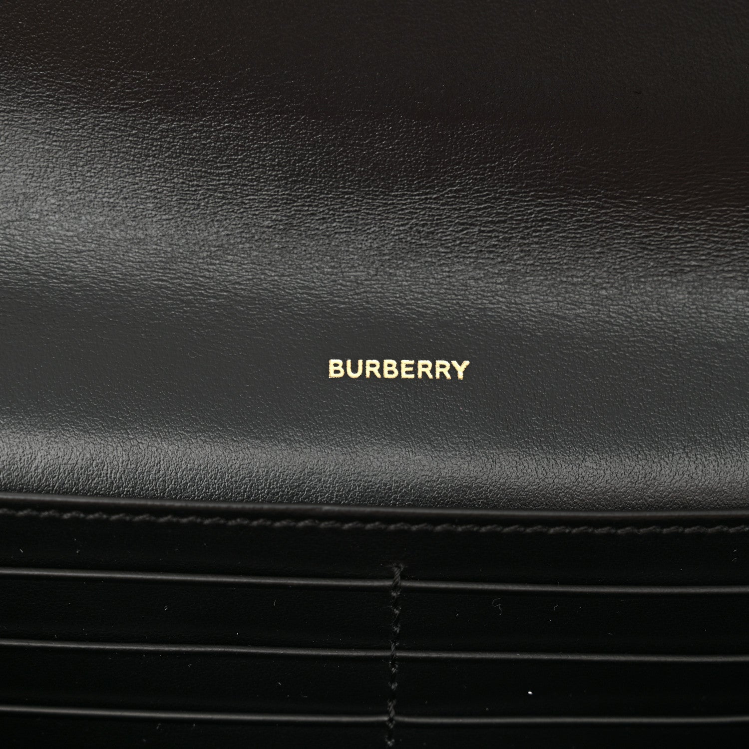 Burberry Grainy Calfskin Vintage Check Wallet With Detachable Strap Black 6 of 11