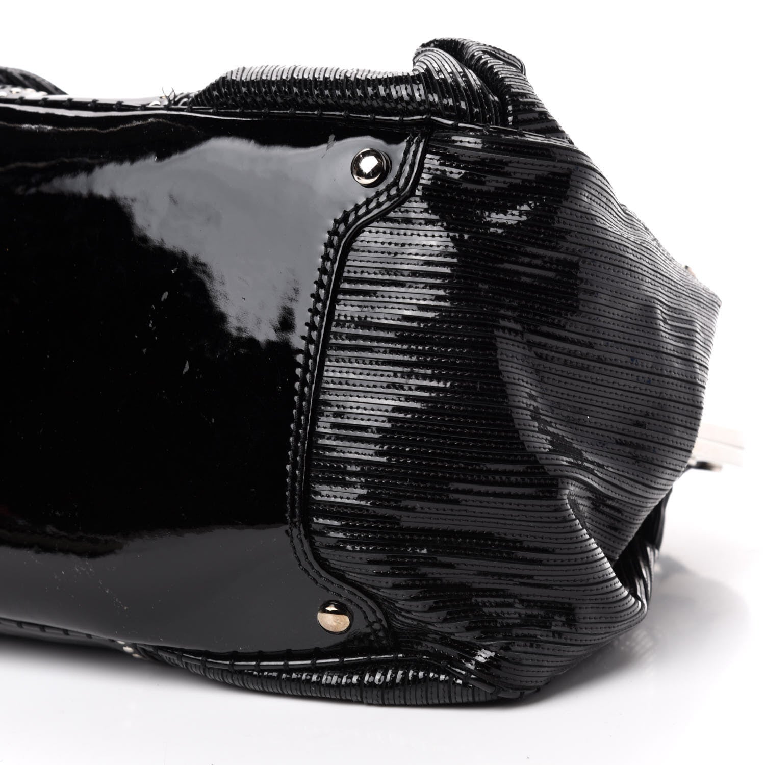 Versace Patent Embossed Frame Satchel Black 8 of 12