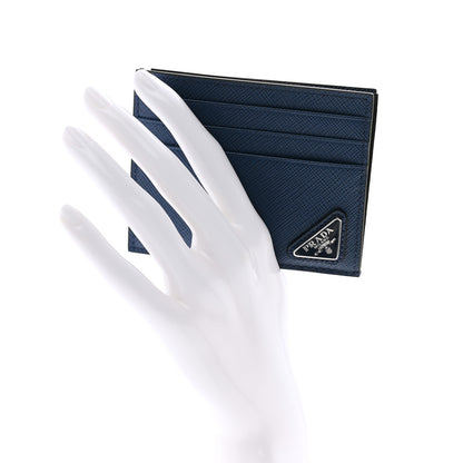 Prada Saffiano Card Case Blue 2 of 7