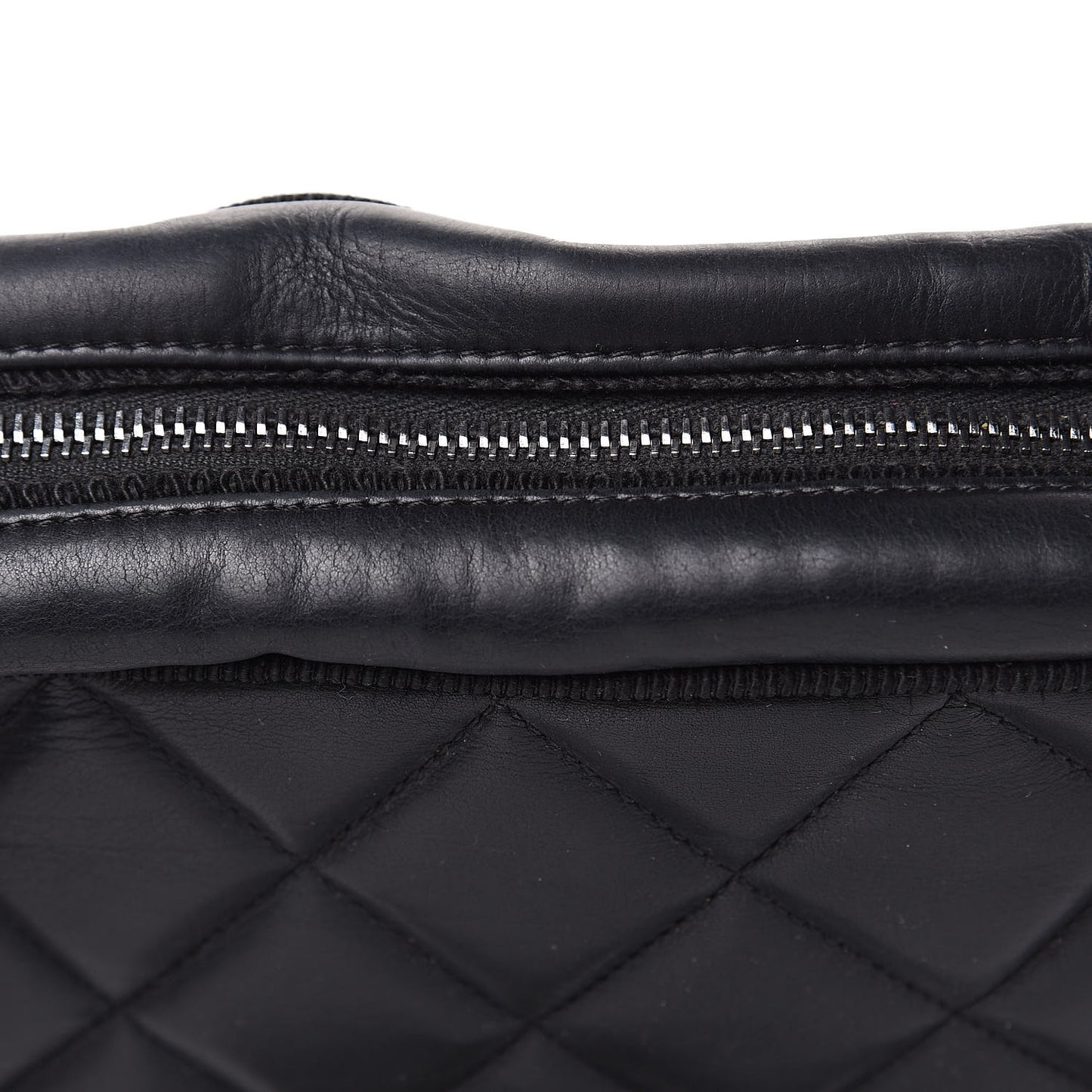 Calfskin Quilted Small Ballerine Camera Case Black