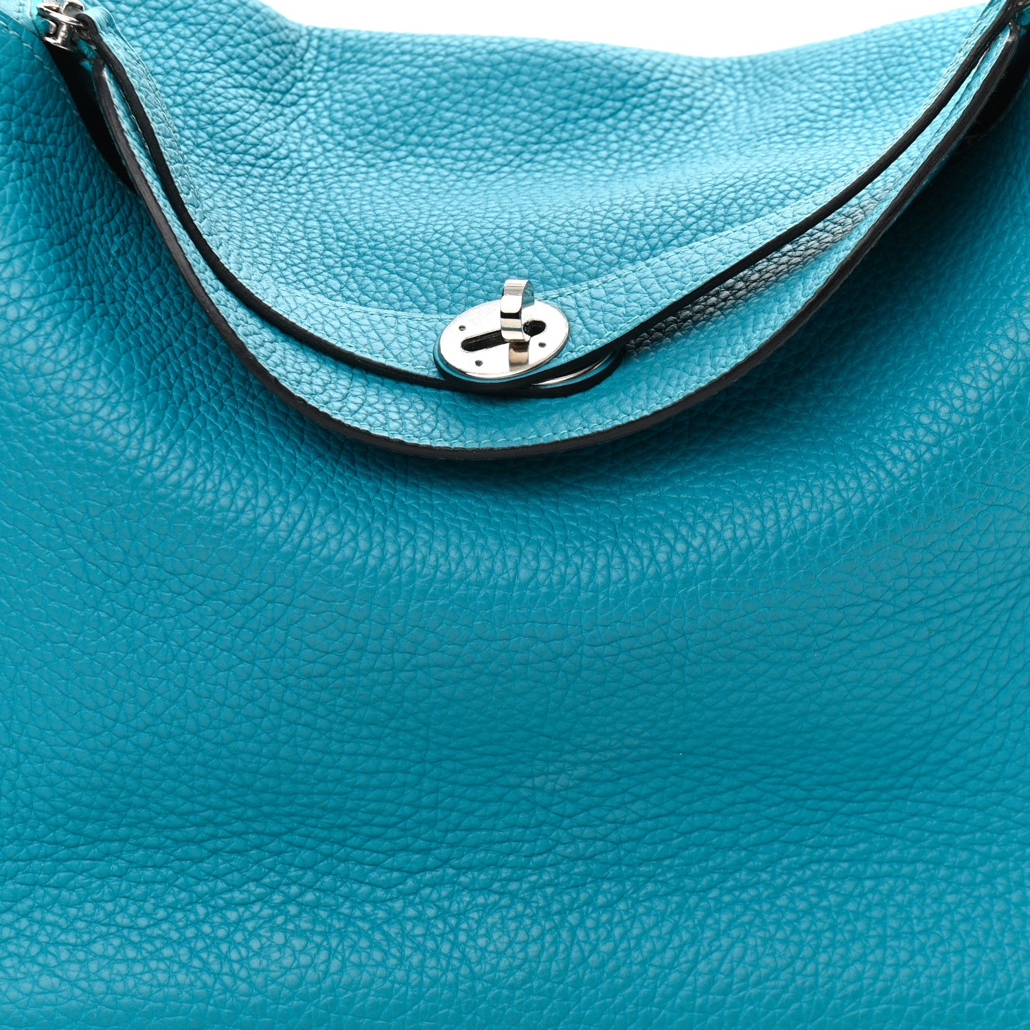Hermes Taurillon Clemence Lindy 34 Turquoise 8 of 14