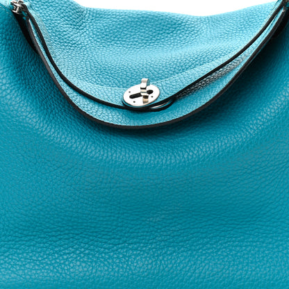 Hermes Taurillon Clemence Lindy 34 Turquoise 8 of 14