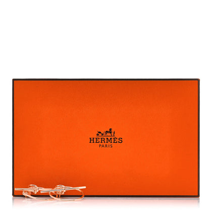 Hermes 18K Rose Gold PM Loop Earrings 5 of 5