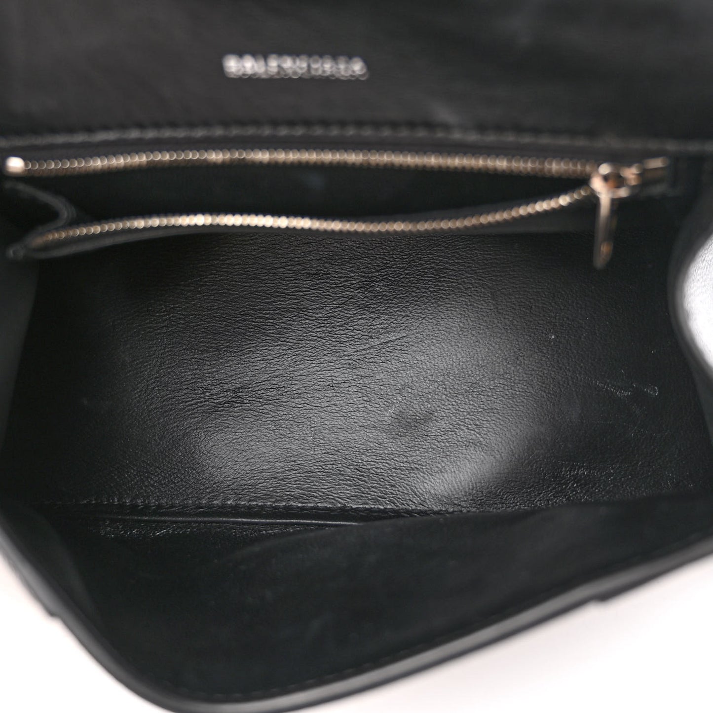 Grained Calfskin Small Hourglass Top Handle Bag Black