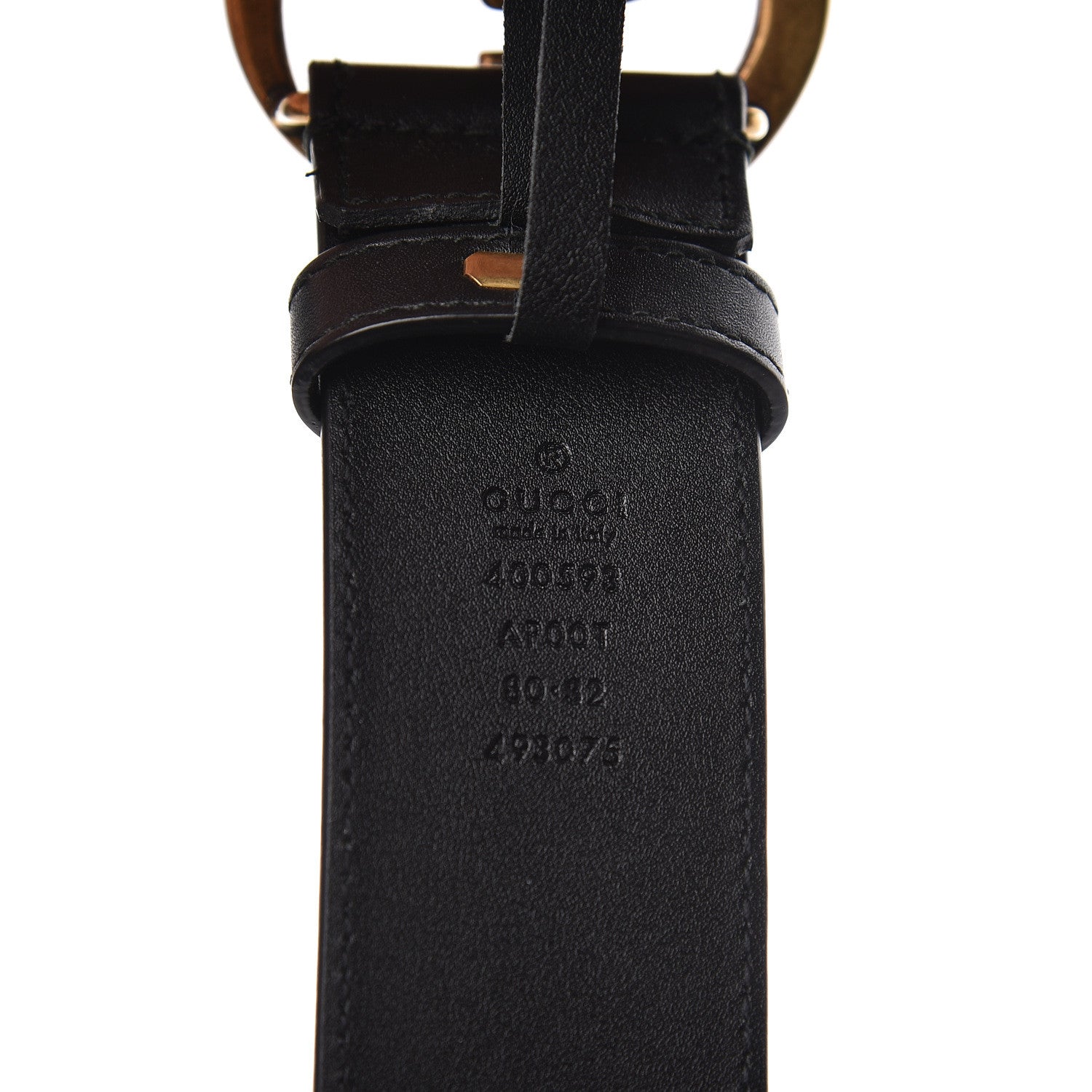Gucci Calfskin Double G 40mm Belt 80 32 Black 4 of 6