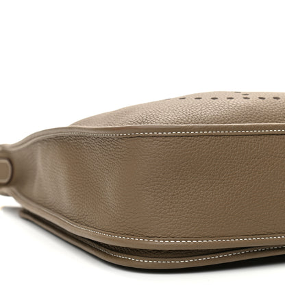 Hermes Taurillon Clemence Evelyne III GM Etoupe 9 of 10