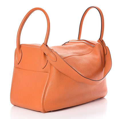 Hermes Taurillon Clemence Lindy 34 Orange 3 of 10