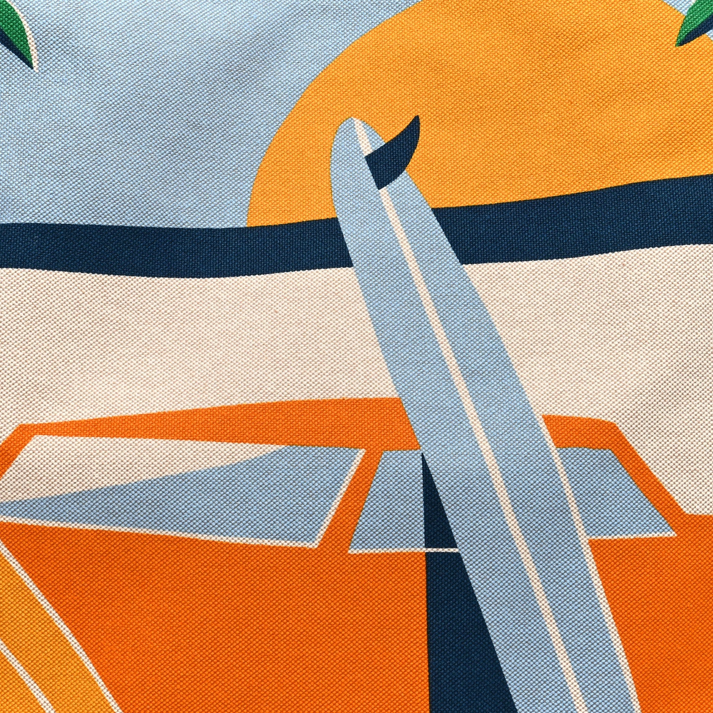 Canvas Apres la Vague Beach Bag Orange Bleu