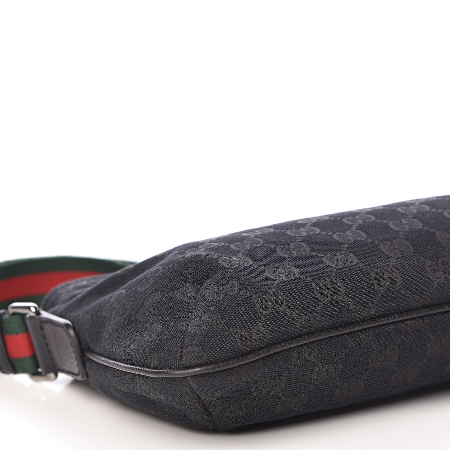 Monogram Web Small Flat Messenger Crossbody Black