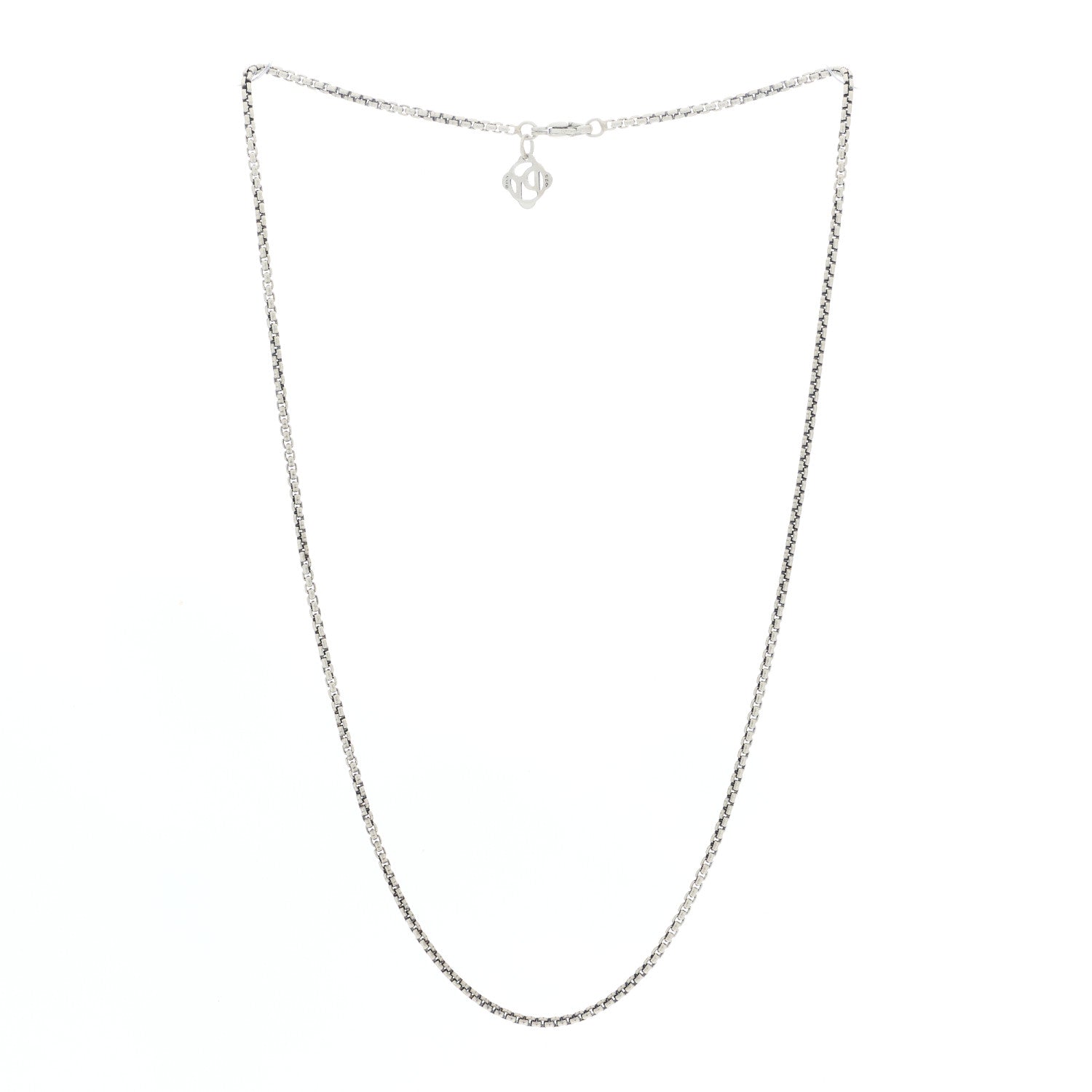 David Yurman Sterling Silver 1.7mm Box Chain Necklace 16" 2 of 4