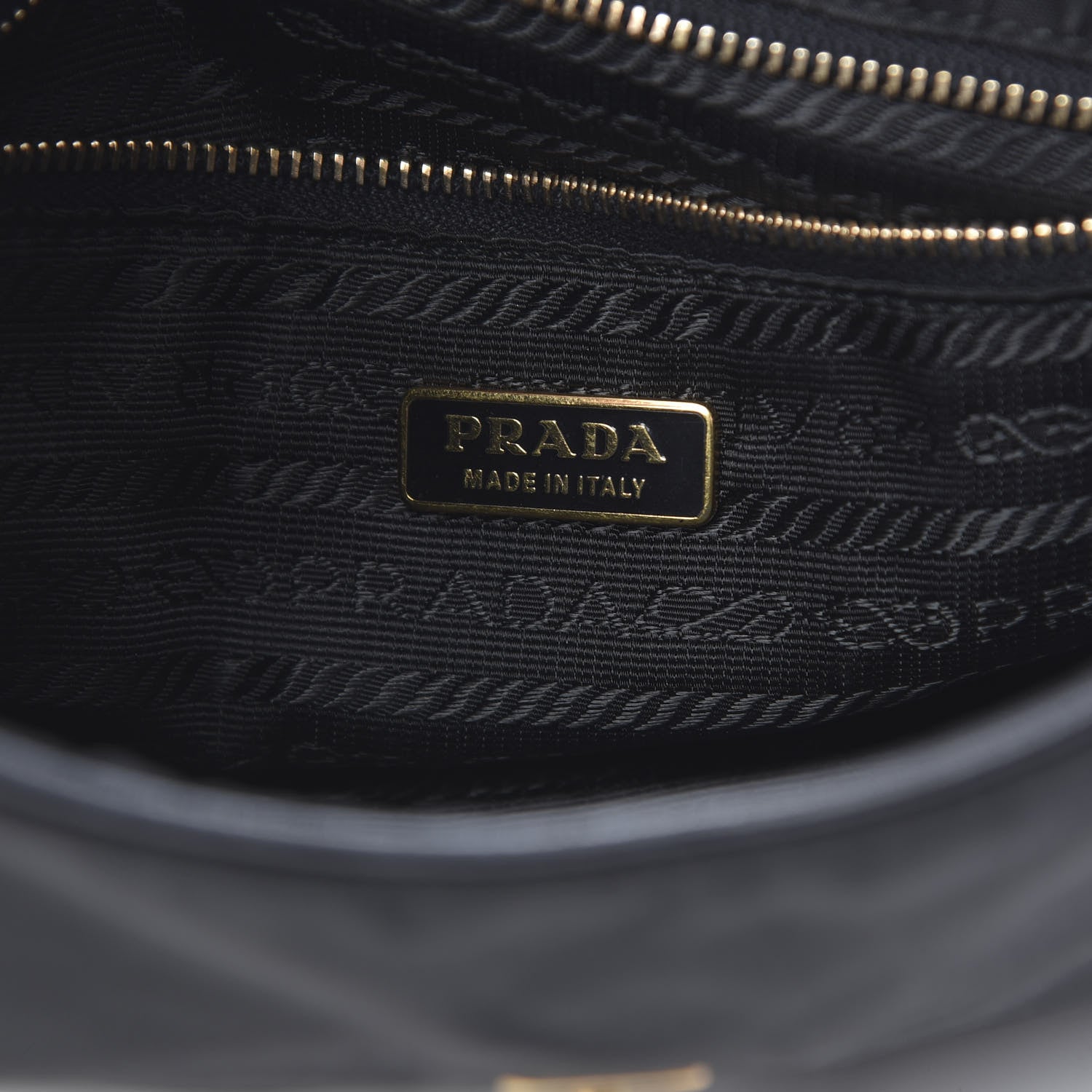 Prada Tessuto Nylon Soft Calf Shoulder Bag Black 6 of 11