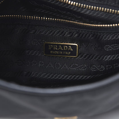 Prada Tessuto Nylon Soft Calf Shoulder Bag Black 6 of 11